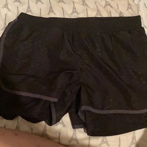 Black athletic short with spandex attached